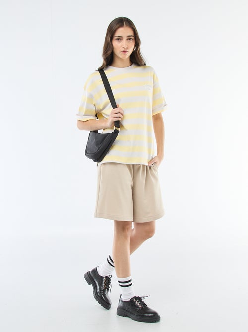 T-shirt às riscas largas - Kiabi