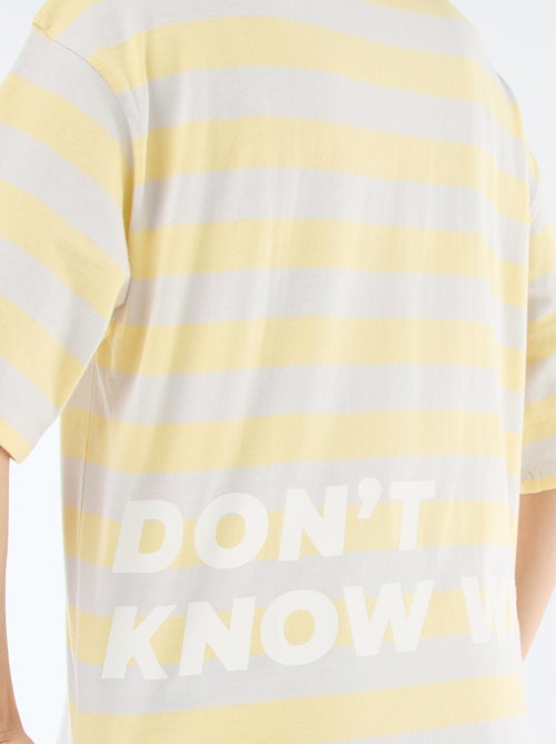 T-shirt às riscas largas - Kiabi