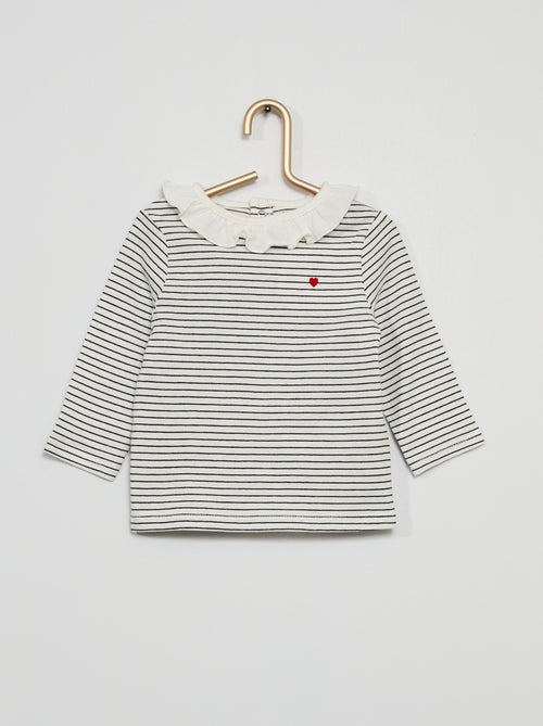 T-shirt 'às riscas' - Kiabi