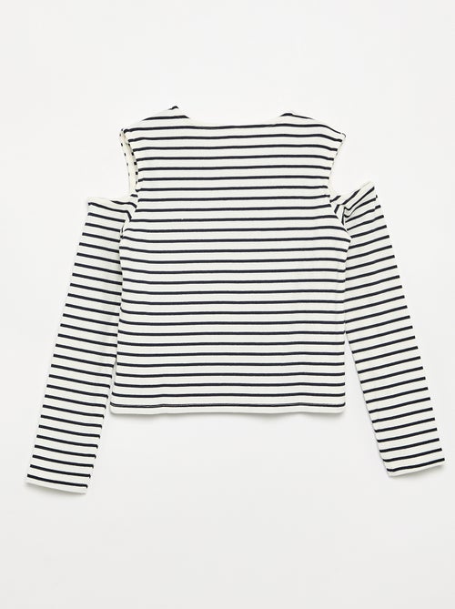 T-shirt às riscas sem mangas - Kiabi