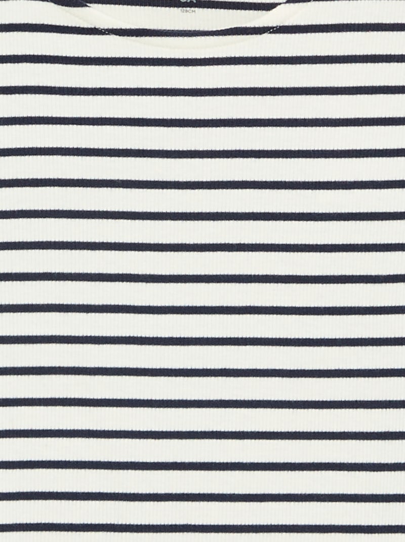 T-shirt às riscas sem mangas Azul - Kiabi