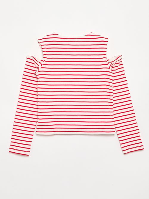 T-shirt às riscas sem mangas - Kiabi