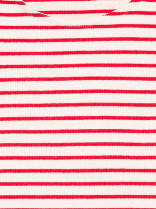 T-shirt às riscas sem mangas - Kiabi