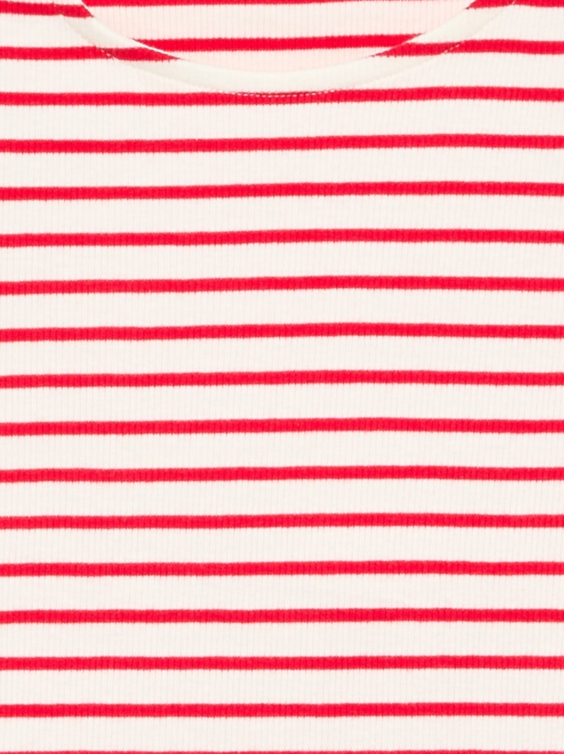 T-shirt às riscas sem mangas Vermelho - Kiabi