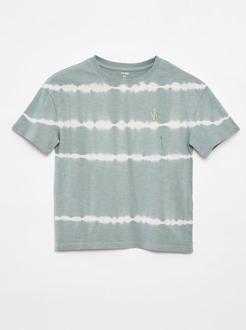 T-shirt às riscas tie and dye - Kiabi