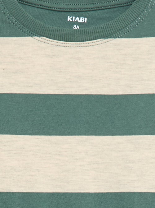 T-shirt às riscas - Kiabi