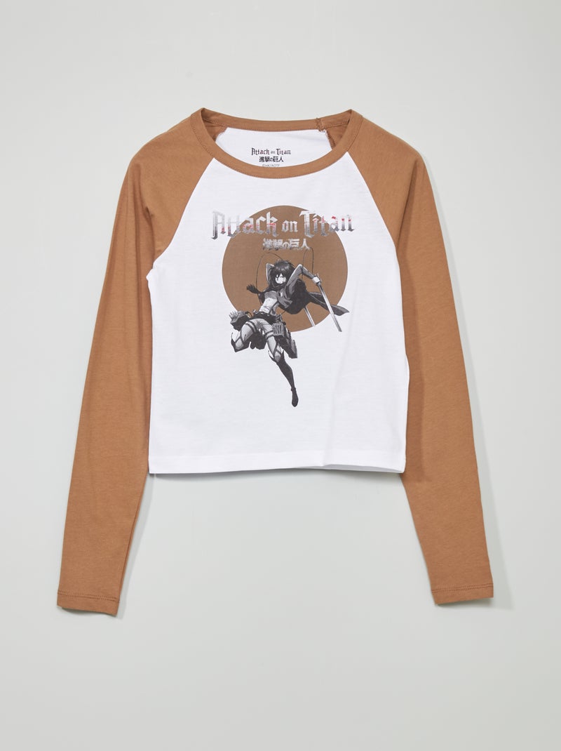 T-shirt 'Ataque dos Titãs' Branco - Kiabi