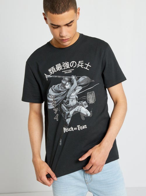 T-shirt 'Ataque dos Titãs' de gola redonda - Kiabi