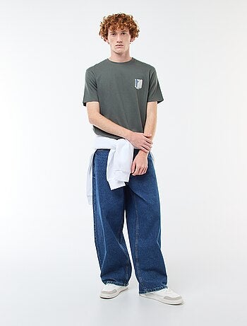 T-shirt 'Ataque dos Titãs' em algodão