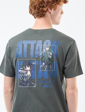 T-shirt 'Ataque dos Titãs' em algodão