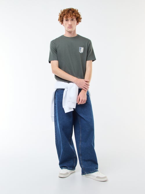 T-shirt 'Ataque dos Titãs' em algodão - Kiabi