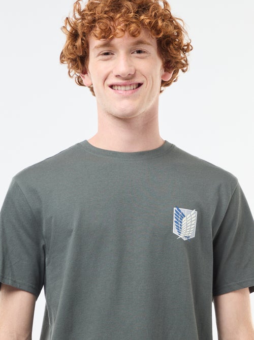 T-shirt 'Ataque dos Titãs' em algodão - Kiabi