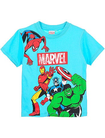T-shirt avengers azul menino | licença oficial