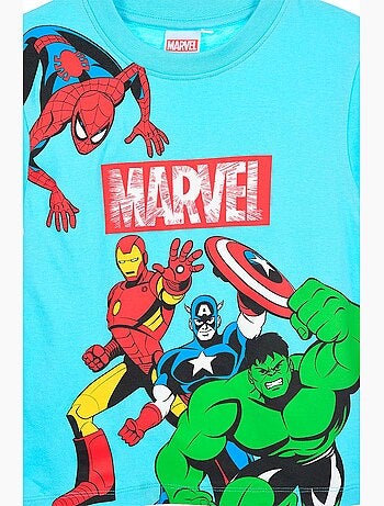 T-shirt avengers azul menino | licença oficial