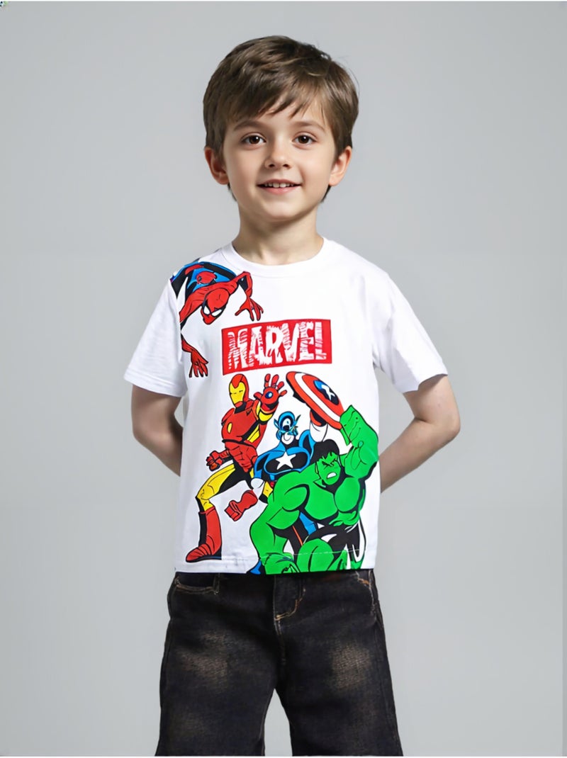 T-shirt avengers branco menino | licença oficial Branco - Kiabi