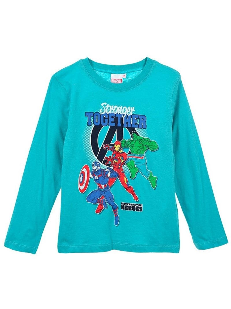 T-shirt avengers menino | licença oficial Azul - Kiabi