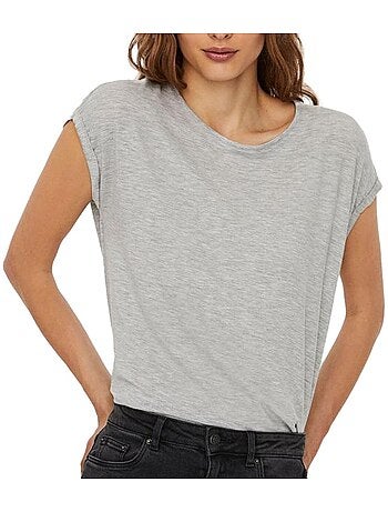 T-shirt azul para mulher vero moda ava