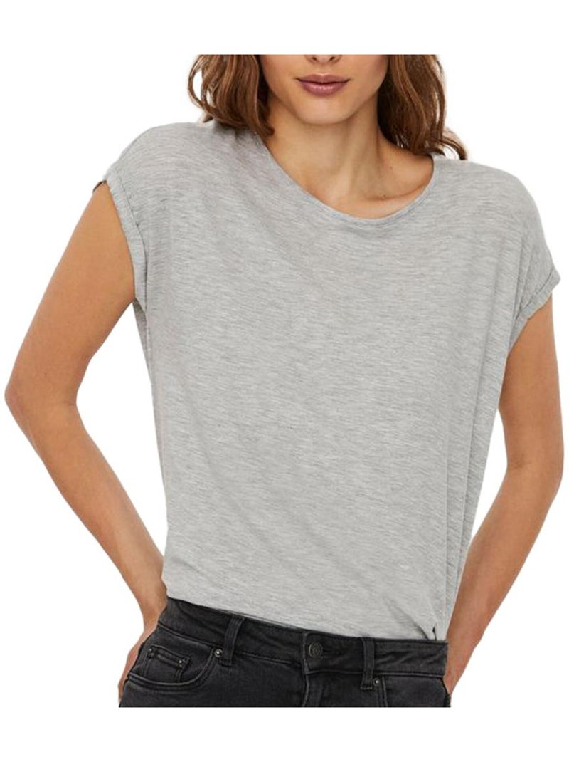 T-shirt Aware Ava Vero Moda Cinzenta para Mulher Cinza-prateado - Kiabi