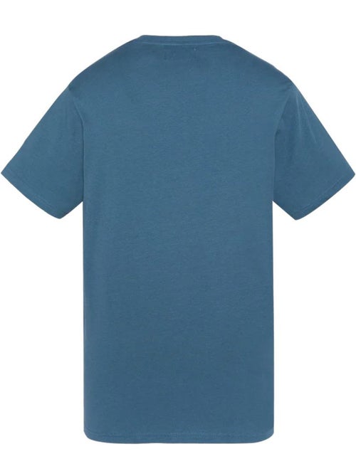 T-Shirt Azul Bordado Schott para Homem - Kiabi