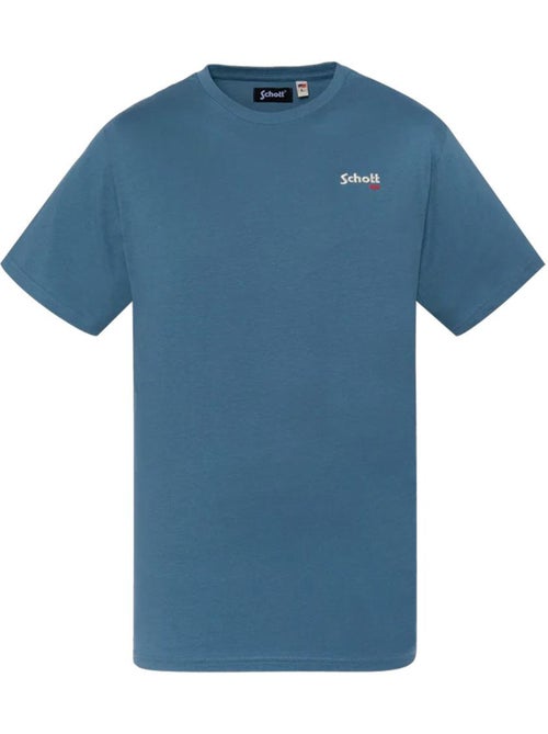 T-shirt azul bordado schott para homem - Kiabi T-shirt azul bordado schott para homem - Kiabi