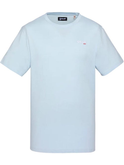 T-shirt Azul Claro para Homem Schott TSCREW - Kiabi
