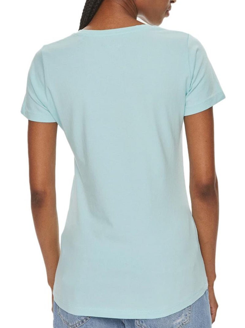 T-shirt Azul Claro para Mulher Pepe Jeans New Virginia Hortelã - Kiabi