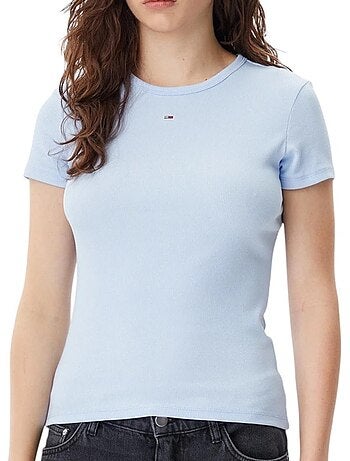 T-Shirt Azul Claro para Mulher Tommy Hilfiger DW0DW17383