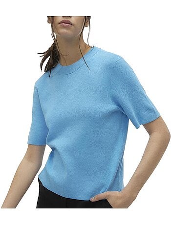 T-shirt Azul Dourado Vero Moda para Mulher