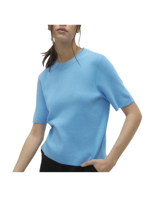 T-shirt Azul Dourado Vero Moda para Mulher - Kiabi