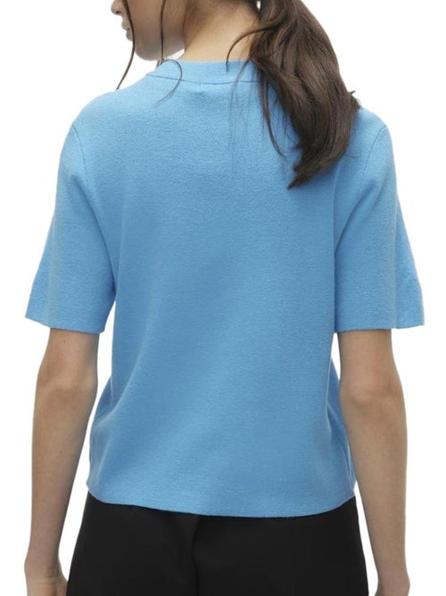 T-shirt Azul Dourado Vero Moda para Mulher - Kiabi