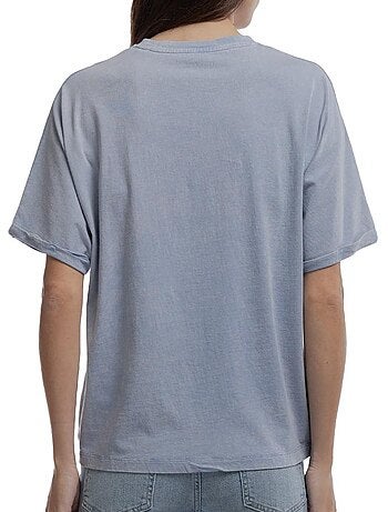 T-shirt Azul Glitter para Mulher Teddy Smith