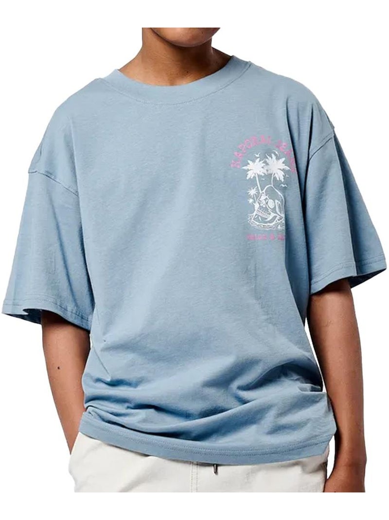 T-Shirt Azul Kaporal Omis para Rapaz Azul - Kiabi