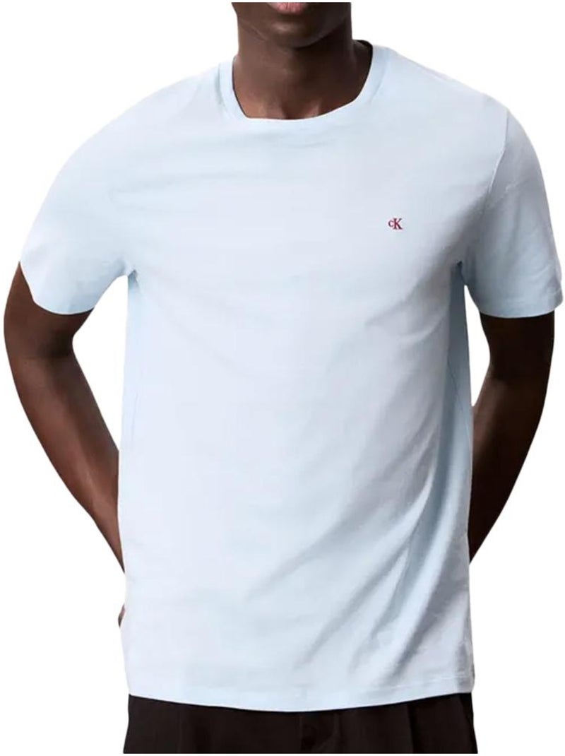 T-shirt Azul Liso Calvin Klein para Homem Azul - Kiabi