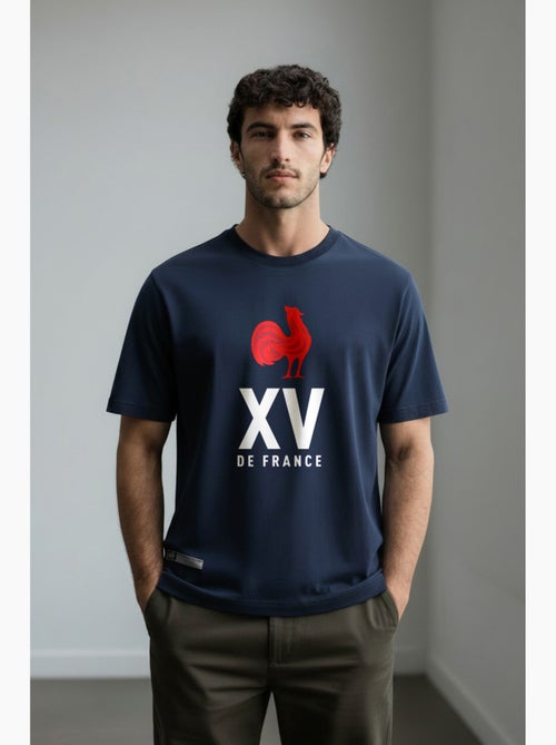 T-shirt azul-marinho seleção francesa de râguebi ? Coleção serge ? Licença oficial ffr - Kiabi T-shirt azul-marinho seleção francesa de râguebi ? Coleção serge ? Licença oficial ffr - Kiabi