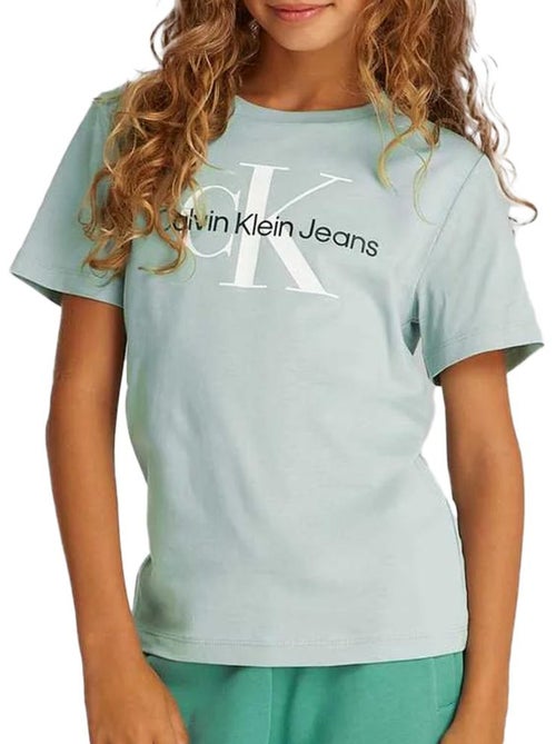 T-shirt azul menina calvin klein jeans iu0iu00676 - Kiabi T-shirt azul menina calvin klein jeans iu0iu00676 - Kiabi