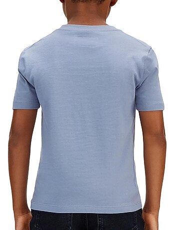 T-shirt azul menino calvin klein jeans com mini emblema mono