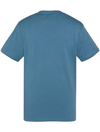 T-shirt azul para homem schott tsustour