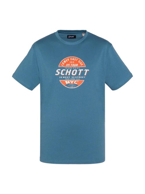 T-shirt Azul para Homem Schott TSUSTOUR - Kiabi
