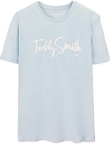T-shirt azul para homem teddy smith evry
