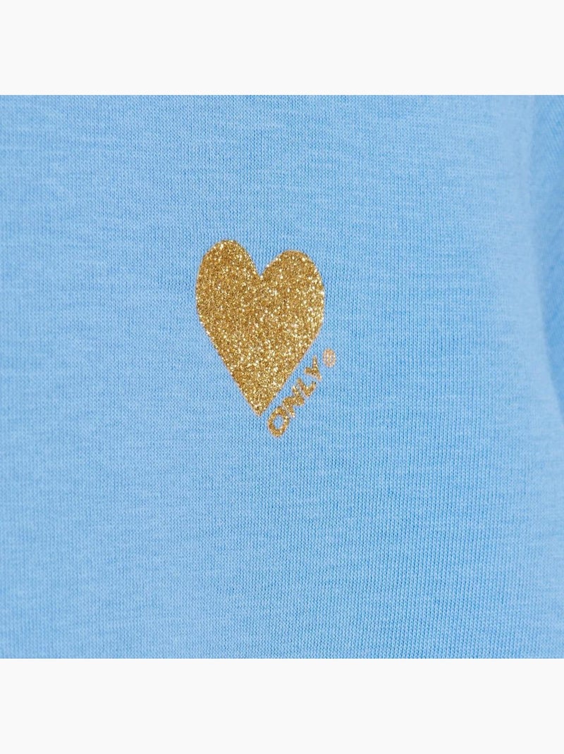 T-shirt Azul para Menina Kids Only Kita Azul - Kiabi