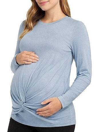 T-Shirt Azul para Mulher Mamalicious Macy