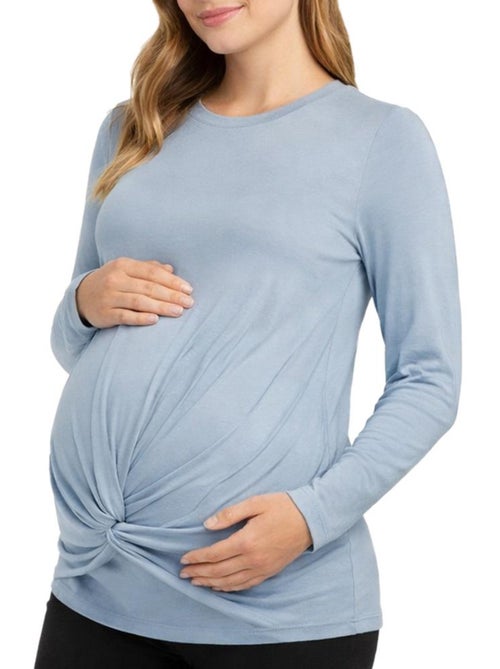 T-Shirt Azul para Mulher Mamalicious Macy - Kiabi T-Shirt Azul para Mulher Mamalicious Macy - Kiabi