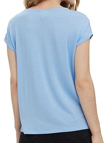 T-shirt azul para mulher vero moda ava