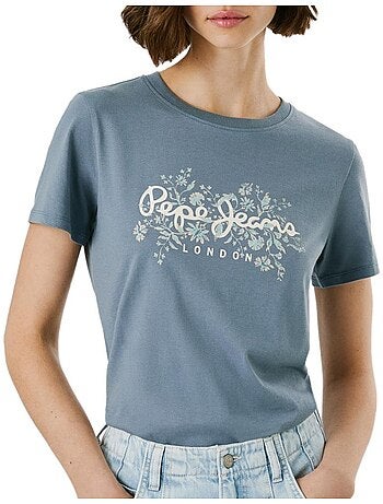 T-Shirt Azul Pepe Jeans Bero para Mulher