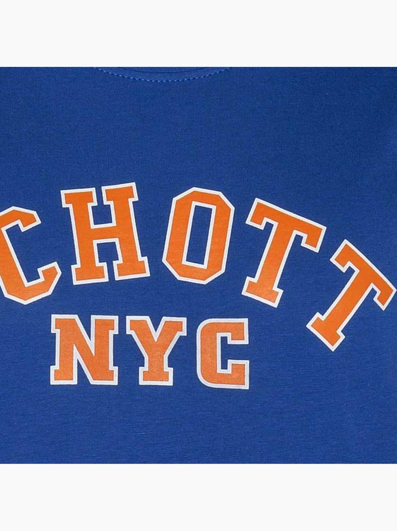 T-shirt Azul Schott Crew para Homem Azul - Kiabi