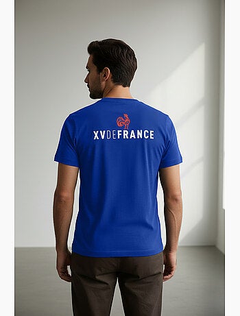 T-shirt azul seleção francesa de râguebi ? Coleção antoine ? Licença oficial ffr