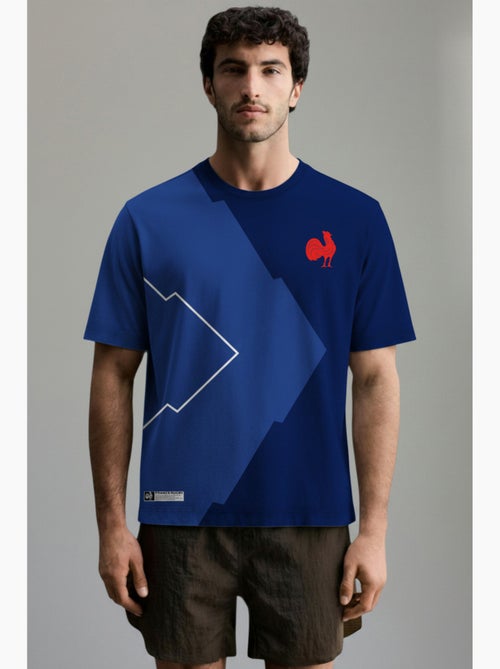 T-shirt azul seleção francesa de râguebi ? Coleção philippe ? Licença oficial ffr - Kiabi T-shirt azul seleção francesa de râguebi ? Coleção philippe ? Licença oficial ffr - Kiabi