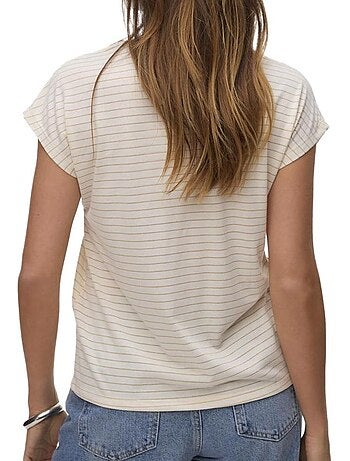 T-Shirt Balola Bege para Mulher Vero Moda
