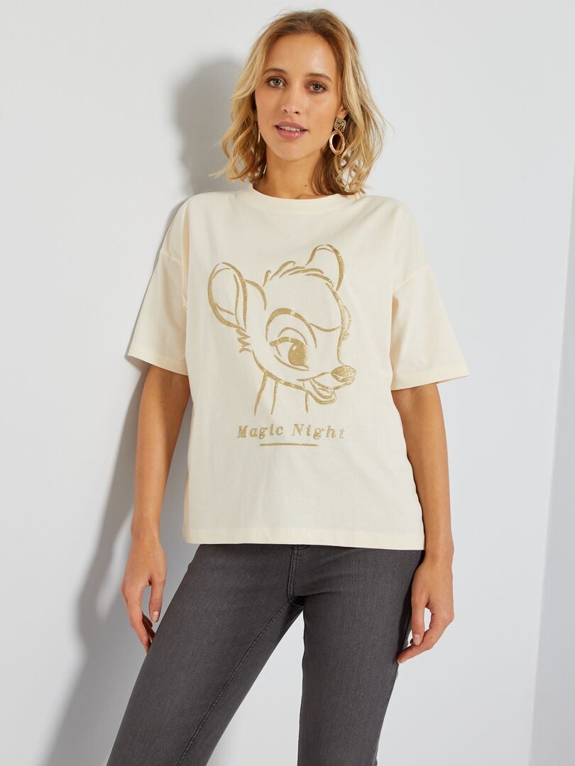 T-shirt 'Bambi' da 'Disney' BRANCO - Kiabi