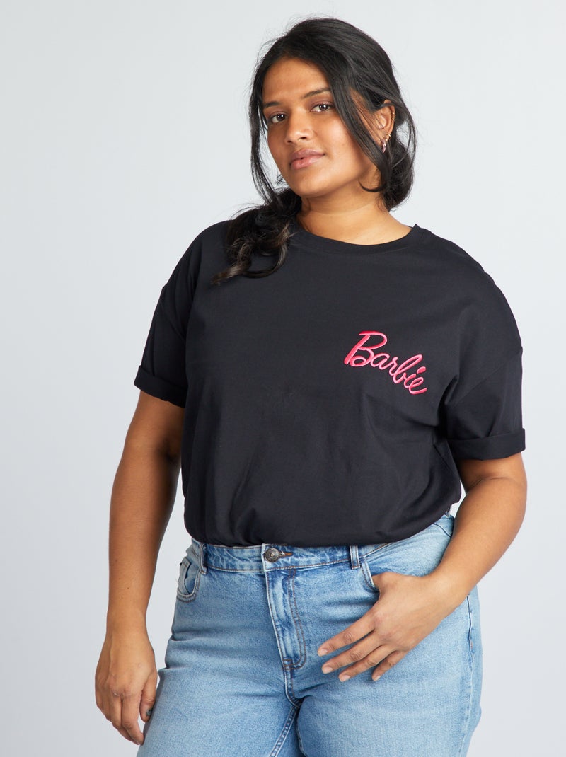 T-shirt 'Barbie de gola redonda Preto - Kiabi